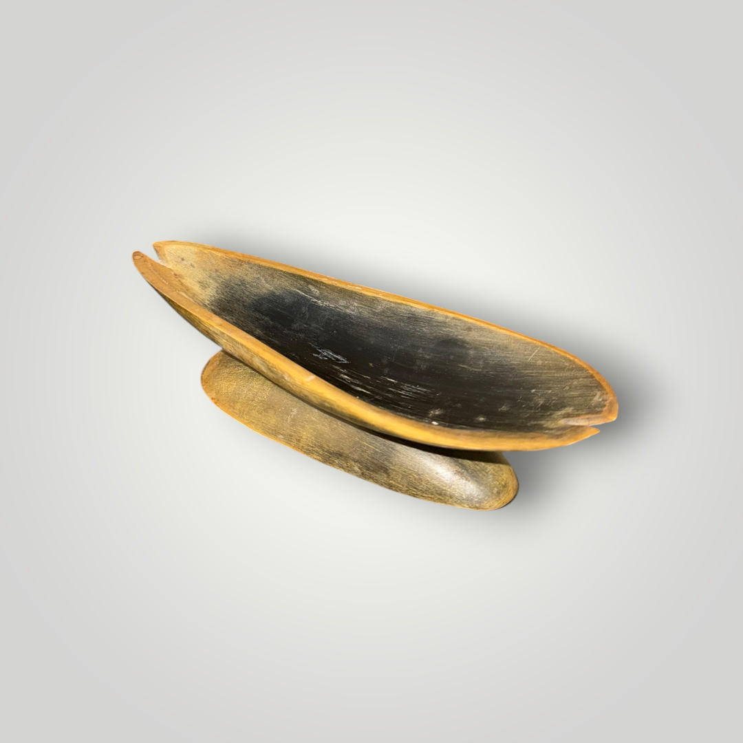 Vintage Horn Ashtray / Trinket Dish on Pedestal Base