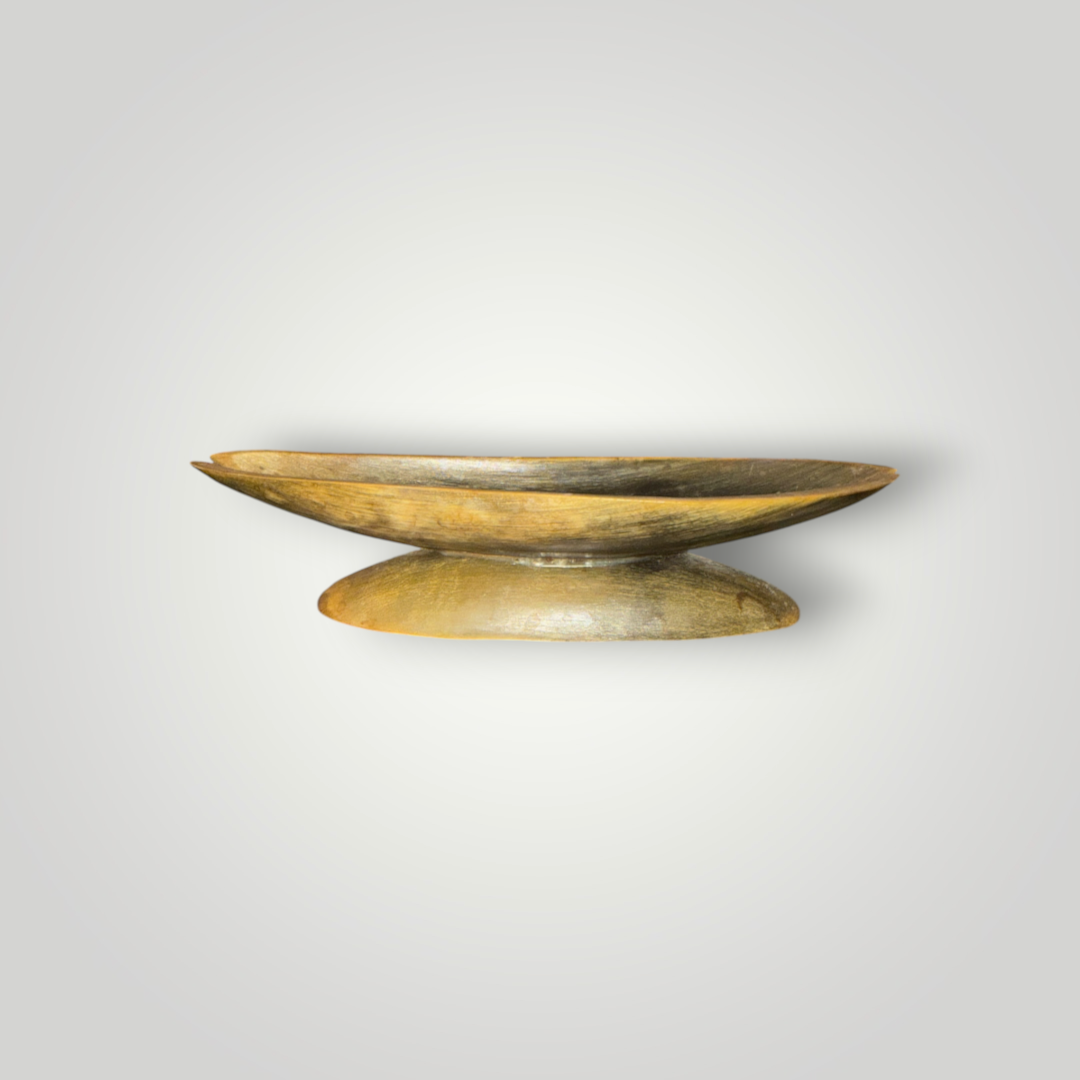 Vintage Horn Ashtray / Trinket Dish on Pedestal Base