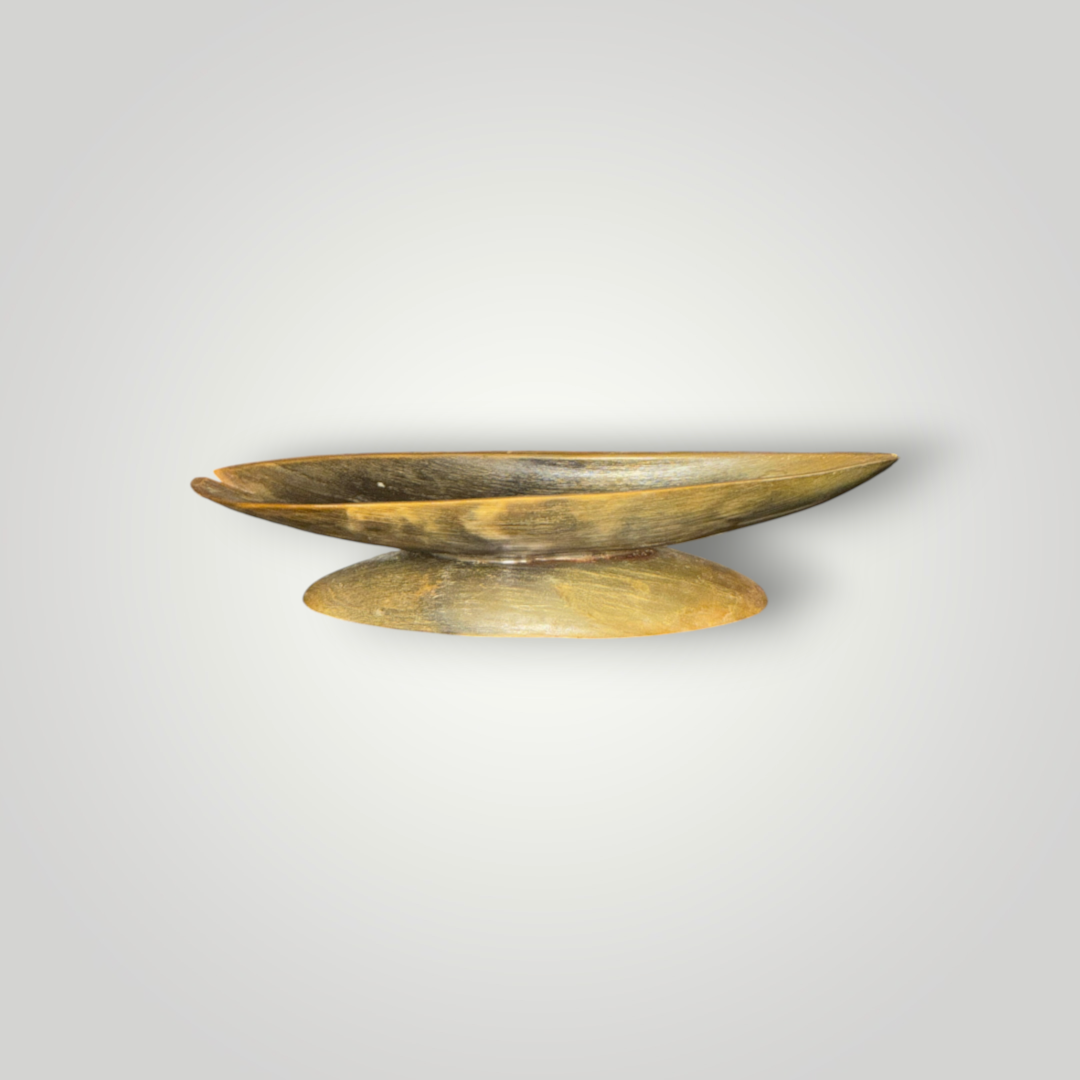 Vintage Horn Ashtray / Trinket Dish on Pedestal Base