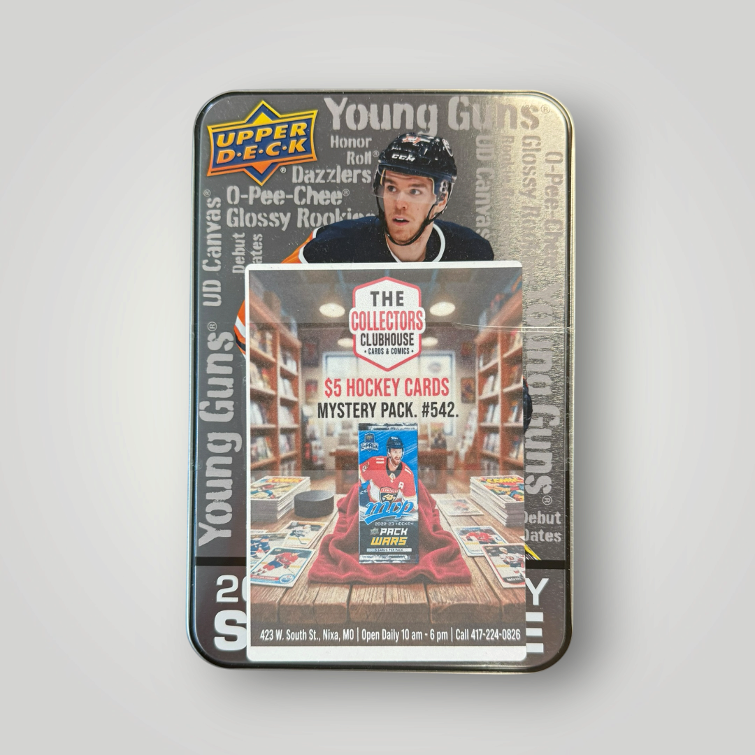Hockey Trading Card Mystery Pack with Upper Deck Collectible Tin